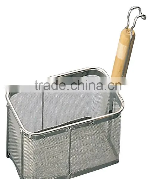 SUS304 Stainless Steel Wooden Handle Ramen Strainer Noodle Strainer for Udon photo-4