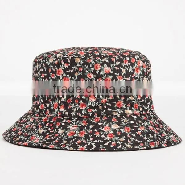 Wholesale Cheap Cool Women Bucket Hats/Floral Bucket Hat photo-2
