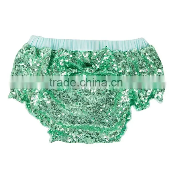 Adorable Baby Diaper, Double Sequin Baby Bloomers, Wholesale Baby Ruffle Bloomers photo-4