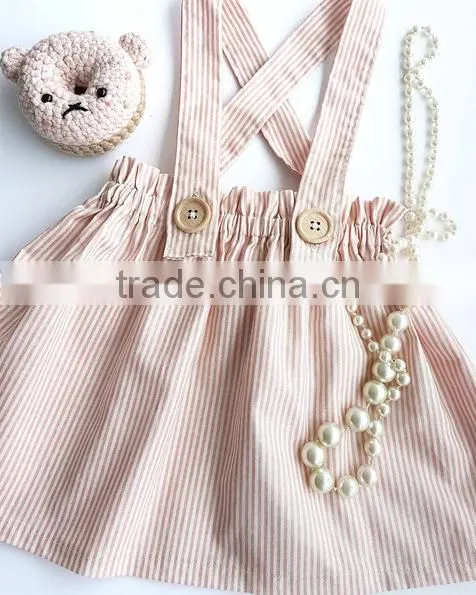New Designs 0-6 Years Baby Summer Frocks Designs Baby Girl Stripes Cotton Dress photo-3
