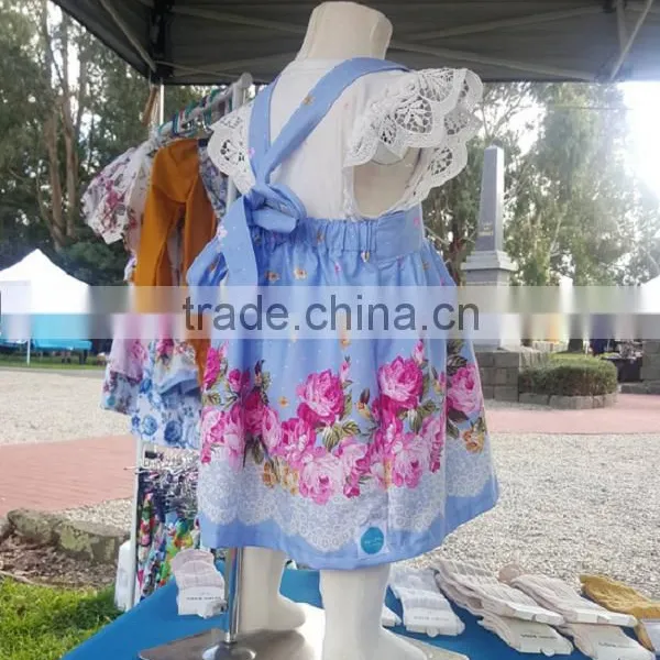 Flower Girl Dresses Straps Sleeveless Kids Frock Designs Girl Dresses Clothings photo-3