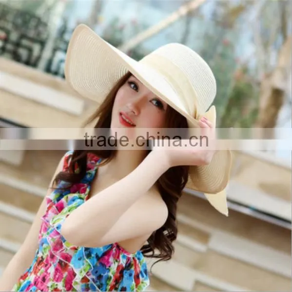 Zm40597b Fashion Women Foldable Straw Hat Packable Travel Sun Hat photo-5