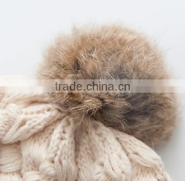 F40866A Crochet Kids Hat Fashion Winter Kids Hats Caps Beanie Hats With Topball photo-6