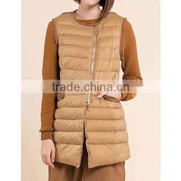 2015 Fast Delivery Light Outdoor Puffer Woman Down Vest photo-2