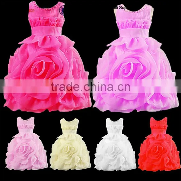 Walson Children Clothes White Color Little Girls Pageant Dress 3 Year Old Girl Dress photo-4