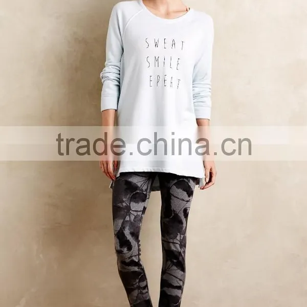 Wholesale Routine Sweatshirt Ladies Plain Pullover Sweatshirt Without Hood photo-3