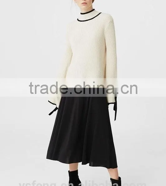 Korean Design Newest Girl's Knitted Sweater Ladies Top photo-2