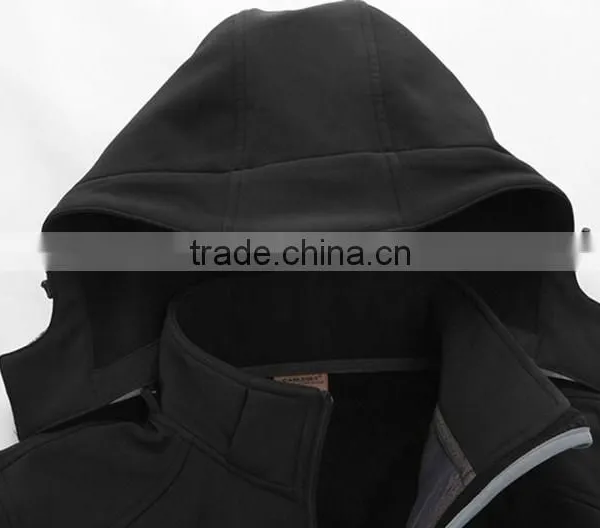 Fashion Men Jackets Outdoor Fleece Windproof With Hood photo-4