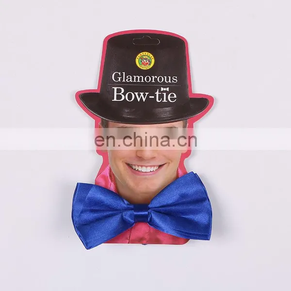 Solid Color Satin Party Mens Silk Bowtie photo-4