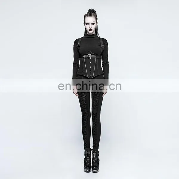Punk Rave Gothic Black Underbust Corset-body Harness Y-767 photo-5