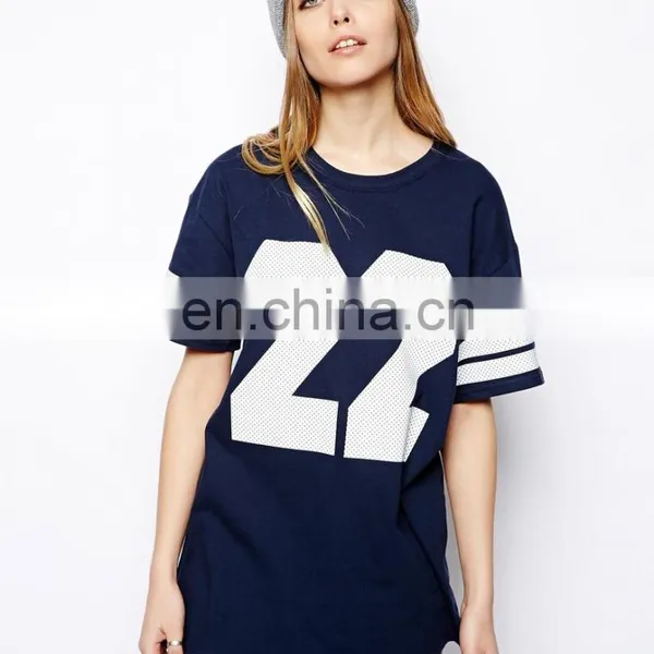Factory Wholesale OEM Service Monochrome Baseball Loose Long T-Shirt Dress photo-6