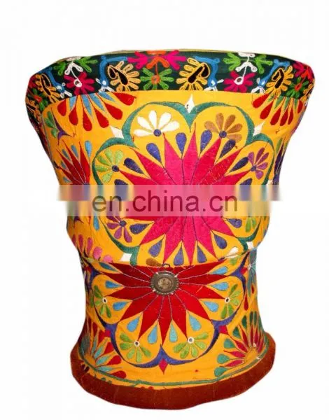 Indian HANDMADE Hand-embroidered Vintage Sari Chairs Bamboo Chair Beautiful Antique Sari Patch-work Patio Vintage Banjara Chair photo-4