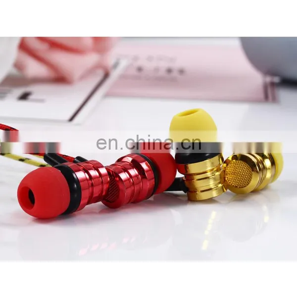 Braided Cable Earphones Hands-free Mic Headset Promotional Cheap Gifts for Teenagers