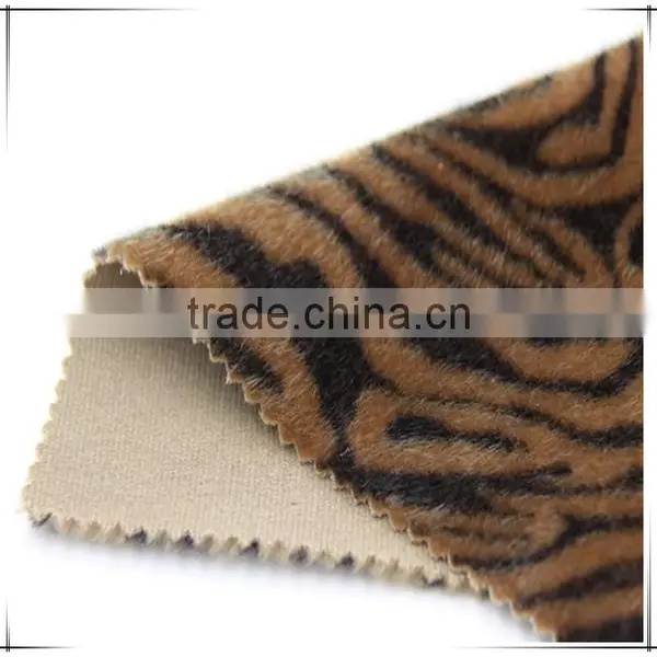 Long Pile Fur Fabric for Hometextile Upholstery Sofa Fabric Tropical Print Upholstery Fabric photo-2