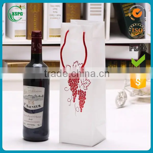 Eco-friendly Plastic Pvc Flat Bottom Decorative Wine Bag photo-2