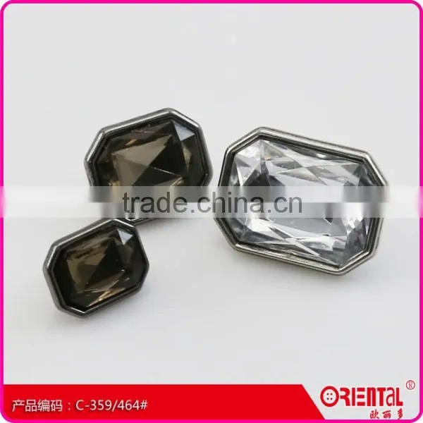 High Fashion Crystal Acryl Stone Combination Button With Shank for Women Weddding Dress photo-2