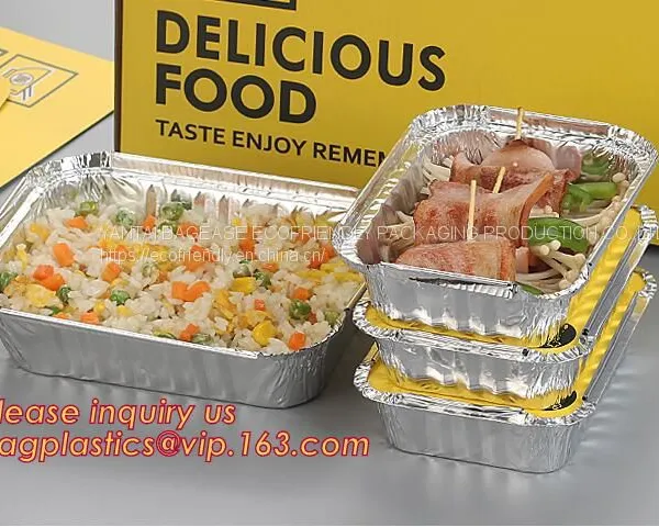 Reheating, Baking, Roasting, Meal Prep, To-Go Containers Aluminum Pan Disposable Heavy Duty Rectangular Tin Foil Pans