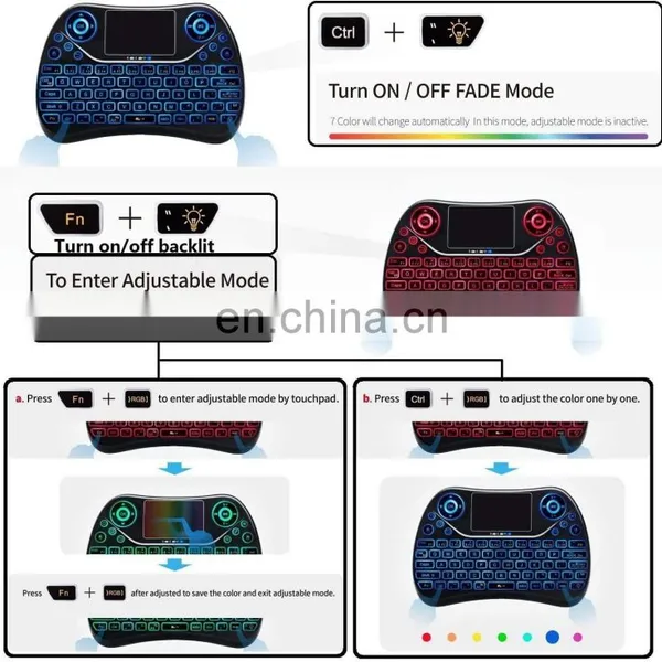 Drop Shipping T2 2.4GHz Wireless Mini Keyboard With Touchpad Mouse and Multimedia Keys for Android tv Box photo-2