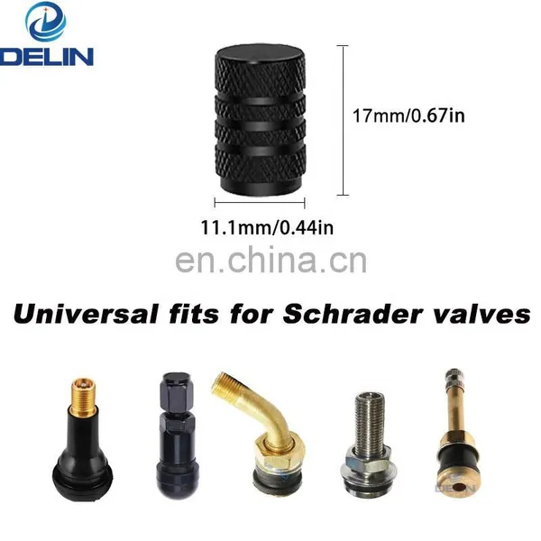 Car Tire Rim Valve Knurled Wheel Stem Caps Schrader Bike Tire Valve Caps Dust Covers photo-5