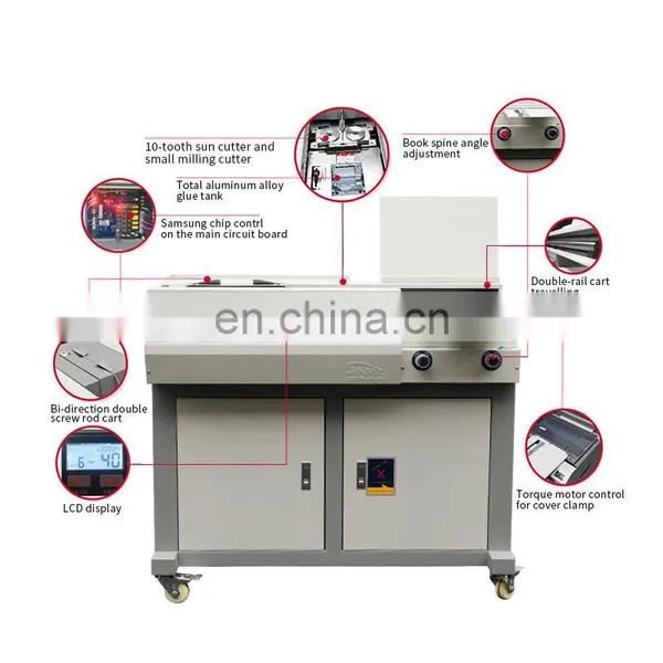 Binding Machine Paper Binding Machine With LCD Screen 55mm Wireless Book Glue Binding Machine photo-4