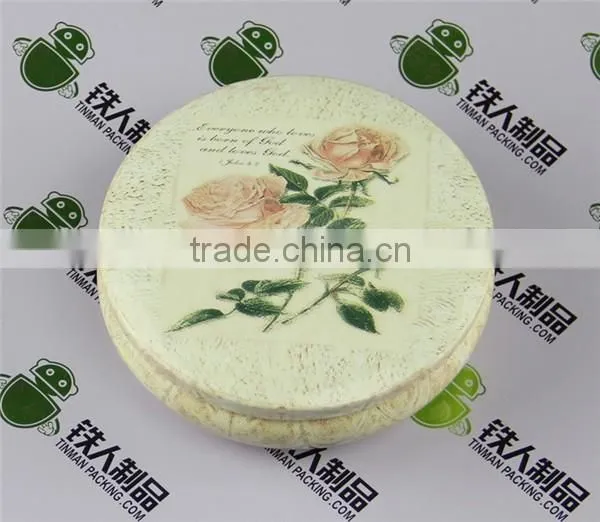 Japanese Style Round Shape Tea Tin Holiday Gift Can Items Coin Storage Box Key Cases photo-2