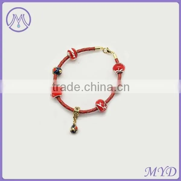 Fashion Leather Beaded Bracelet photo-3
