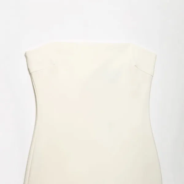Fashionable and Casual Fluffy Hem Silk Mesh Short Dress for Women photo-2