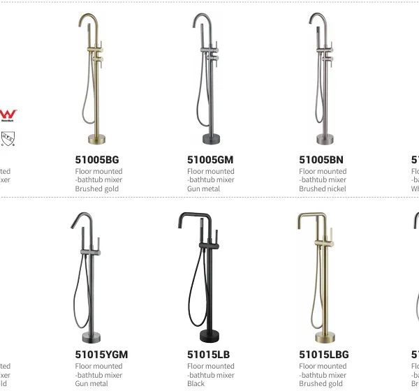 Comfortable Experience Easy Cleaning and Maintenanceas and Matches Various Styles Separate Bathtub Mixer Series photo-2