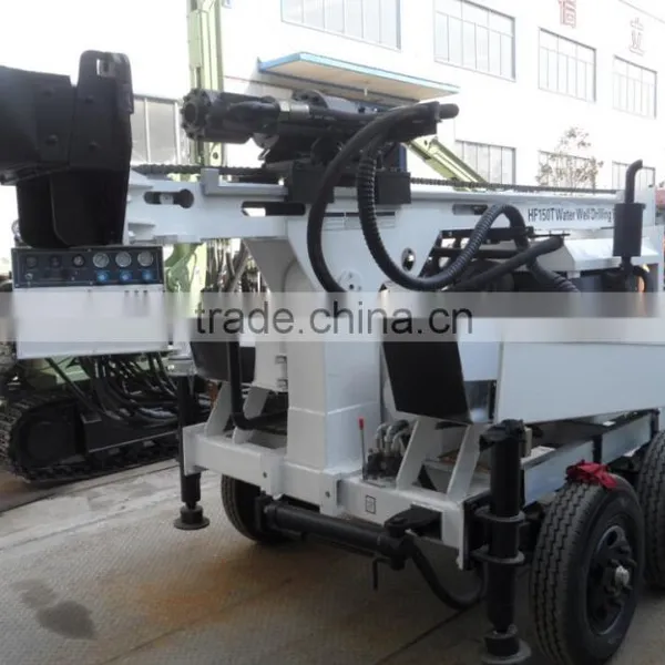 Welcomed in South America ! High Efficiency HF120W Trailer Hydraulic Water Well Drill Equipment Most Popular photo-4
