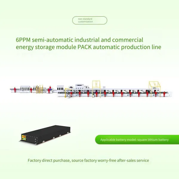 Automatic Production Line for Industrial and Commercial Energy Storage Module Pack, Double-speed Chain Assembly Equipment for Square Shell Battery Modules, Assembly Line photo-2