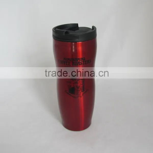 14oz High Quality Custom Non Spill Double Wall Stainless Steel Thermos Travel Mug With Screw Lid photo-4