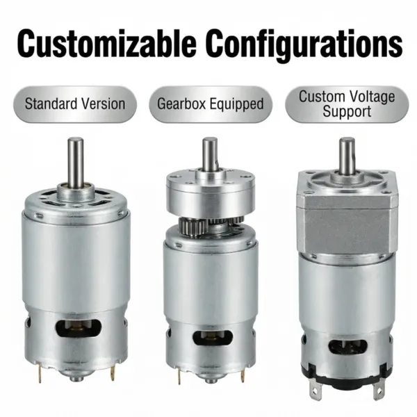 High-Torque Permanent Magnet DC775 Motor: Efficient, Durable, and Versatile for All Your Industrial Needs! photo-2