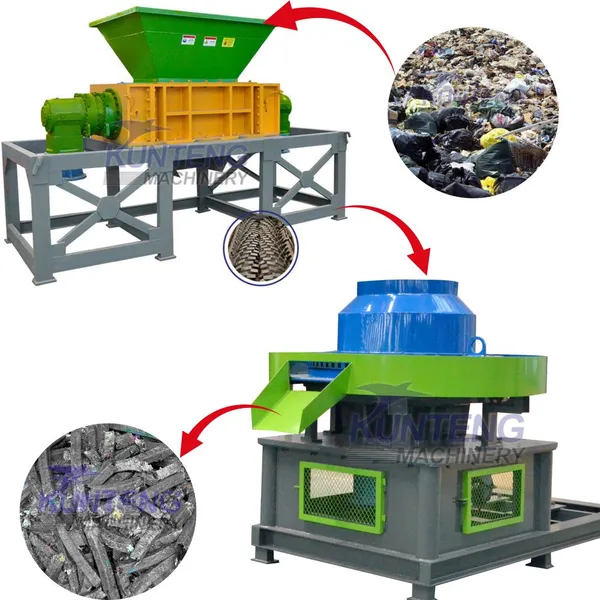 New Municipal Solid Waste Disposal Pyrolysis Machine Waste Plastic to Fuel Rod Machine EPC