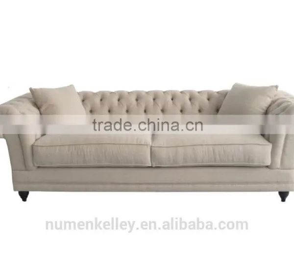 2015 Hot Sales Antiqued Finish Fabric Sofa Leather Sofa Living Room Furniture photo-2