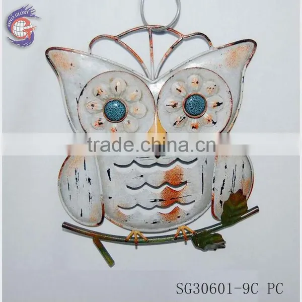 Vintage Metal Wall Art Owl Hanging Decoration photo-6