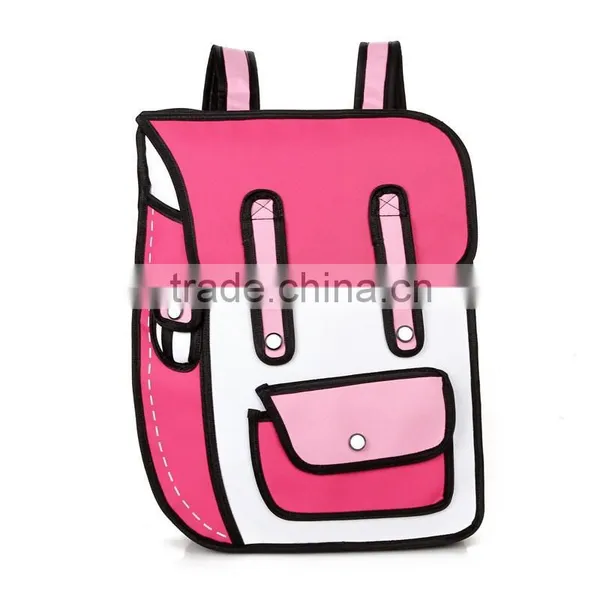 2d 3d cartoon bags school backpack