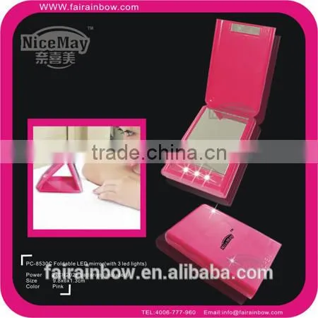 LED Foldable Compact Mirror Pocket Mini Makeup Mirror