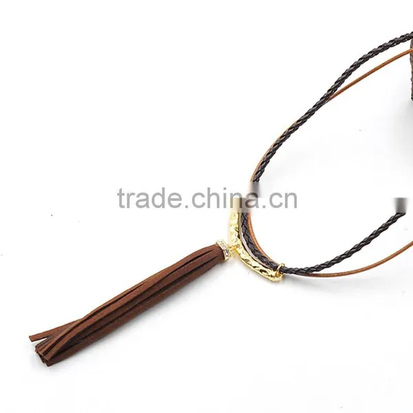 2016 America Sex Picture Exotic Jewelry Leather Tassels Pendant Necklace photo-2