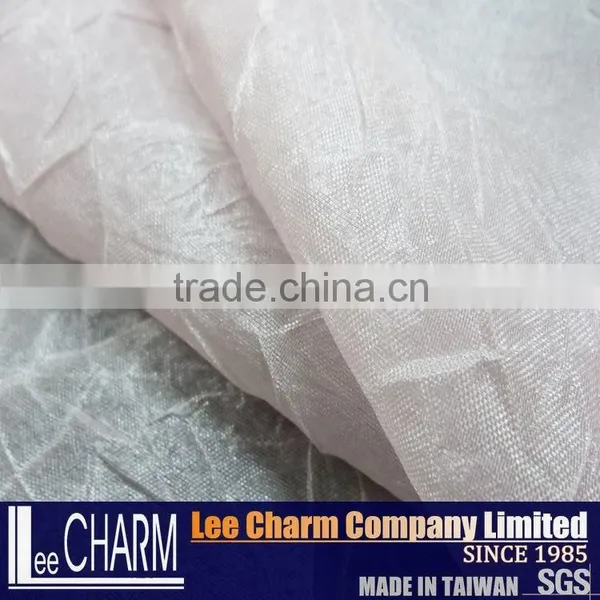 Glimmer Baby Pink Crepe Fabric for Dresses photo-6