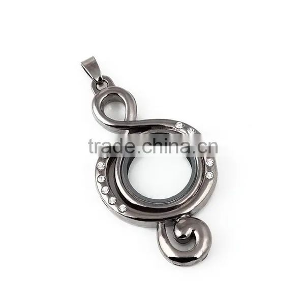2015 Lastest Zinc Alloy Rhodium Plated Floating Lockets Wholesale photo-5