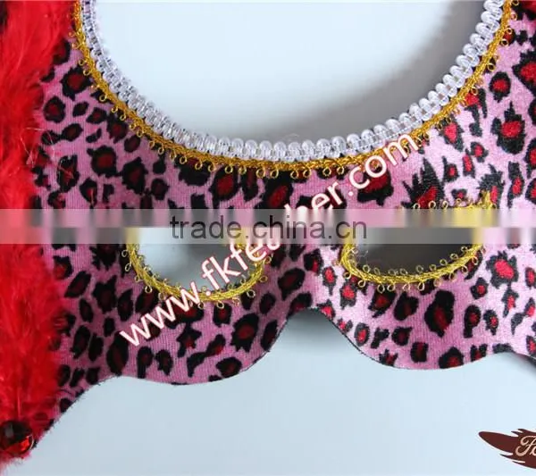 New Products 2016 Big Beautiful Design Red Cock Feather Mask And Venetian Mask For Birthday Party Mask Decoration photo-4