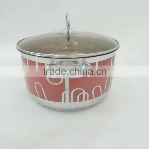 Decal Finished Exterior Pot Stainless Steel Pot With Wire Handle photo-4