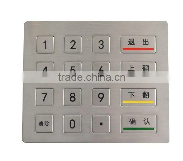 Waterproof and Dustproof Metal Kiosk Keypad for Bank photo-3