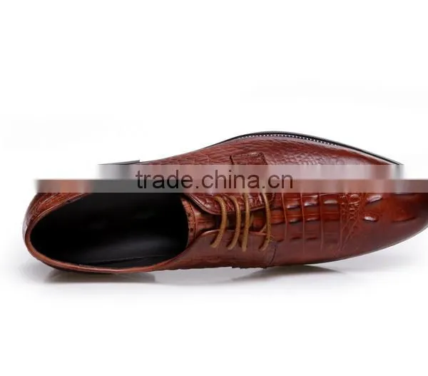 China Factory Handmade Leather Pointed Causual Men Shoes photo-2