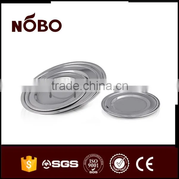 Stainless Steel Round Pudding Plate Circle Tray photo-5