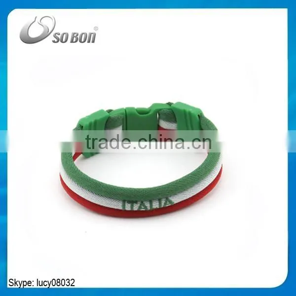 2016 Sport Bracelet, Health Negative Ion Sports Country Flag Silicone Bracelets photo-5