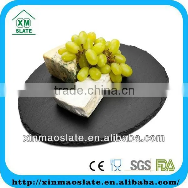 Black Slate Stone Serving Plate Natural Slate Stone Plate Round Slate Plate Quality Choice