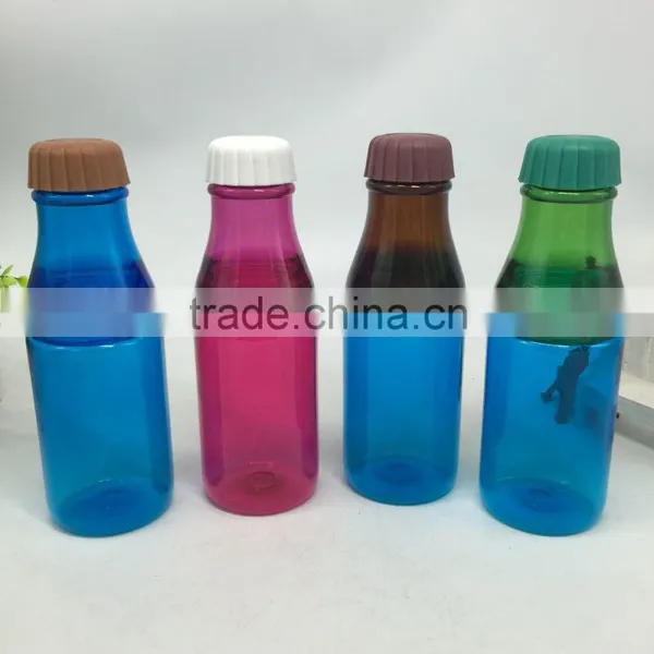 New Style 400ml Plastic Water Bottle Colorful Multi Function Bottle 100% BPA Free