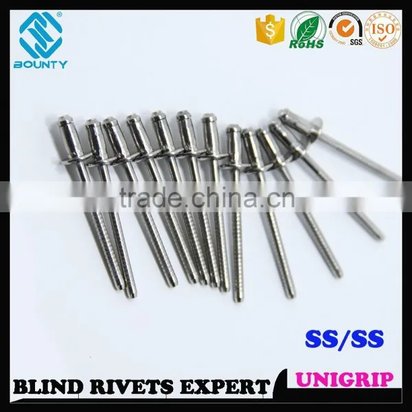 QUALITY FACTORY HIGH SHEAR AND TENSILE STRENGTH 316 STAINLESS STEEL UNI-GRIP BLIND POP RIVETS photo-4