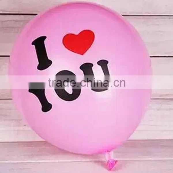 Hot Sale Pink Color 12 Inches Printed Valentine's Day for Party /wedding Balloon